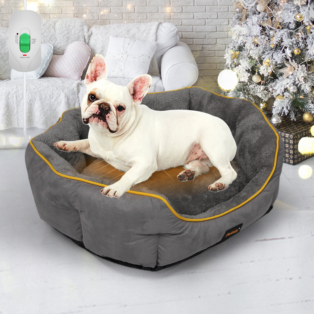 PaWz Electric Pet Heater Bed Heated S Grey Small-1954802543943094279