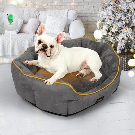 PaWz Electric Pet Heater Bed Heated S Grey Small-1954802543943094279