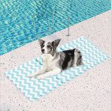 Pawz Pet Cooling Mat L Blue - Close-Up Angle