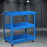 Traderight Tool Cart Trolley Toolbox Blue - Close-Up Angle