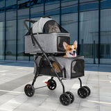 PaWz Two-tier Pet Stroller Double Dog-2006733032664469511
