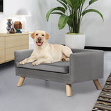 PaWz Pet Sofa Bed Dog Warm Soft Lounge Grey - Close-Up Angle