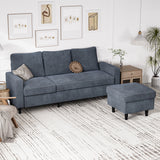 Levede L-shaped Sectional Sofa Lounge Chaise Set - Rear View