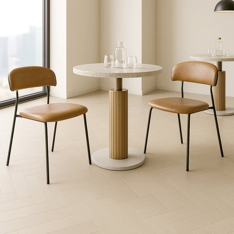 Levede 2x PU Leather Dining Chairs Kitchen Lounge-2006732800518131719