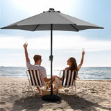 Centra 3M Outdoor Patio Umbrella Solar LED Light Grey - Close-Up Angle