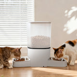 PaWz 6L Automatic Pet Feeder 2 Bowl Food Dispenser - Close-Up Angle