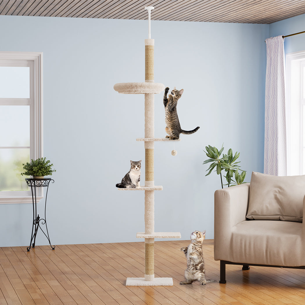 Pawz Cat Tree Tower Scratching Post Scratcher 230-275cm-2006732707702378503
