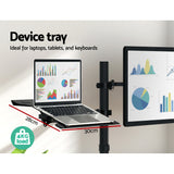 Artiss Monitor Arm Desk Mount Laptop Tray - Top-Down View