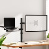 Artiss Monitor Arm Desk Mount Laptop Tray - Low Angle