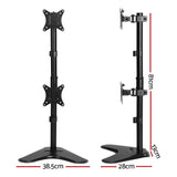 Artiss Dual Monitor Arm Stand - Adjustable Freestanding Bracket for 17-32 HD LED TVs