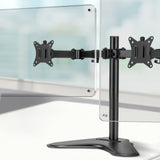Artiss Dual Adjustable Monitor Arm Stand - Black - Low Angle