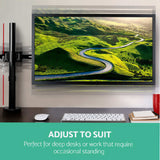 Artiss Monitor Arm Dual Desk Mount Screen Holder Bracket - Close-Up Angle