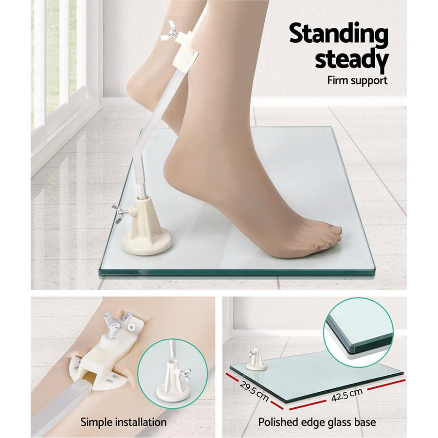175cm full body female mannequin on a glass base, skin coloured, image 6