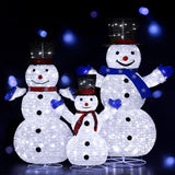 3 PCS Christmas Lights 330 LED Fairy Light Snowman Decorations Jingle Jollys - Close-Up Angle