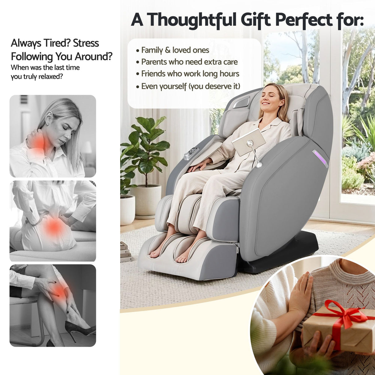 Livemor 4D Massage Chair Electric Recliner Home Massager Gary