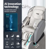 Livemor 4D Massage Chair Electric Recliner Home Massager Gary - 45-Degree Angle