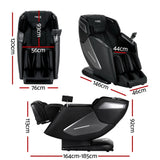 Livemor 4D Massage Chair Electric Recliner Home Massager Black - Front View