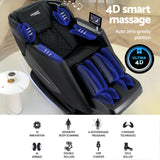 Livemor 4D Massage Chair Electric Recliner Home Massager Black - Top-Down View