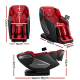Livemor 4D Massage Chair Electric Recliner Home Massager Red - Front View
