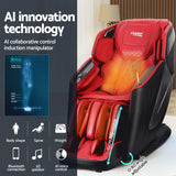 Livemor 4D Massage Chair Electric Recliner Home Massager Red - 45-Degree Angle