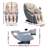 Livemor 4D Massage Chair Electric Recliner Home Massager Gray Sina - Front View