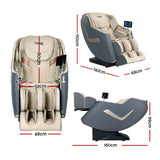 Livemor Massage Chair Electric Recliner Home Massager 3D Opal - Front View