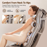 Livemor Full Body Massage Chair VEGA, Foot Roller, Waist & Calf Heat, Recliner, Airbags Compression - Top-Down View