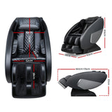 Livemor Massage Chair Electric Recliner Massager Black Ellmue - Front View