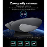 Livemor Massage Chair Electric Recliner Massager Black Ellmue - 45-Degree Angle