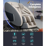 Livemor Massage Chair Electric Recliner Massager Grey Ellmue - Top-Down View