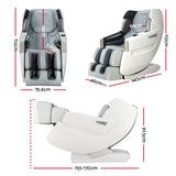 Livemor Massage Chair Electric Recliner Massager White Varitas - Front View