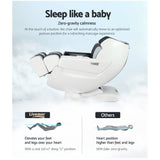 Livemor Massage Chair Electric Recliner Massager White Varitas - Top-Down View
