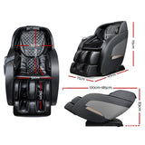 Livemor Massage Chair Electric Recliner Massager Black Decima - Front View