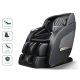 Livemor Massage Chair Electric Recliner Massager Black Decima - Close-Up Angle