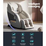 Livemor Massage Chair Electric Recliner Massager Grey Decima - 45-Degree Angle