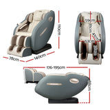 Livemor Massage Chair Electric Recliner Massager Grey Ozeni - Front View