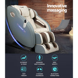 Livemor Massage Chair Electric Recliner Massager Grey Ozeni - Top-Down View