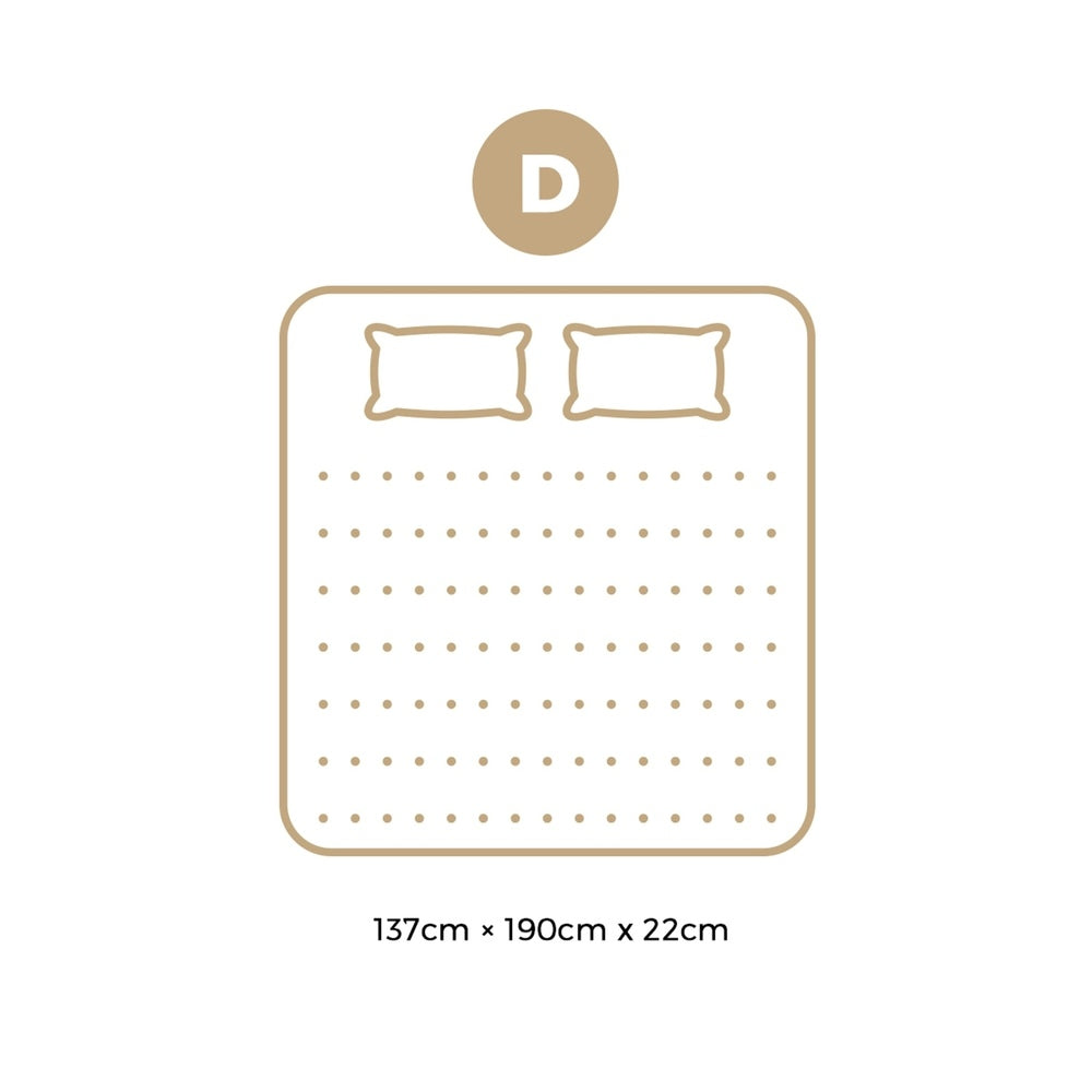 Bedra Double Mattress 3D Mesh Fabric Foam Spring 22cm 7 zone
