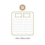 Bedra Double Mattress 3D Mesh Fabric Foam Spring 22cm 7 zone - Top-Down View