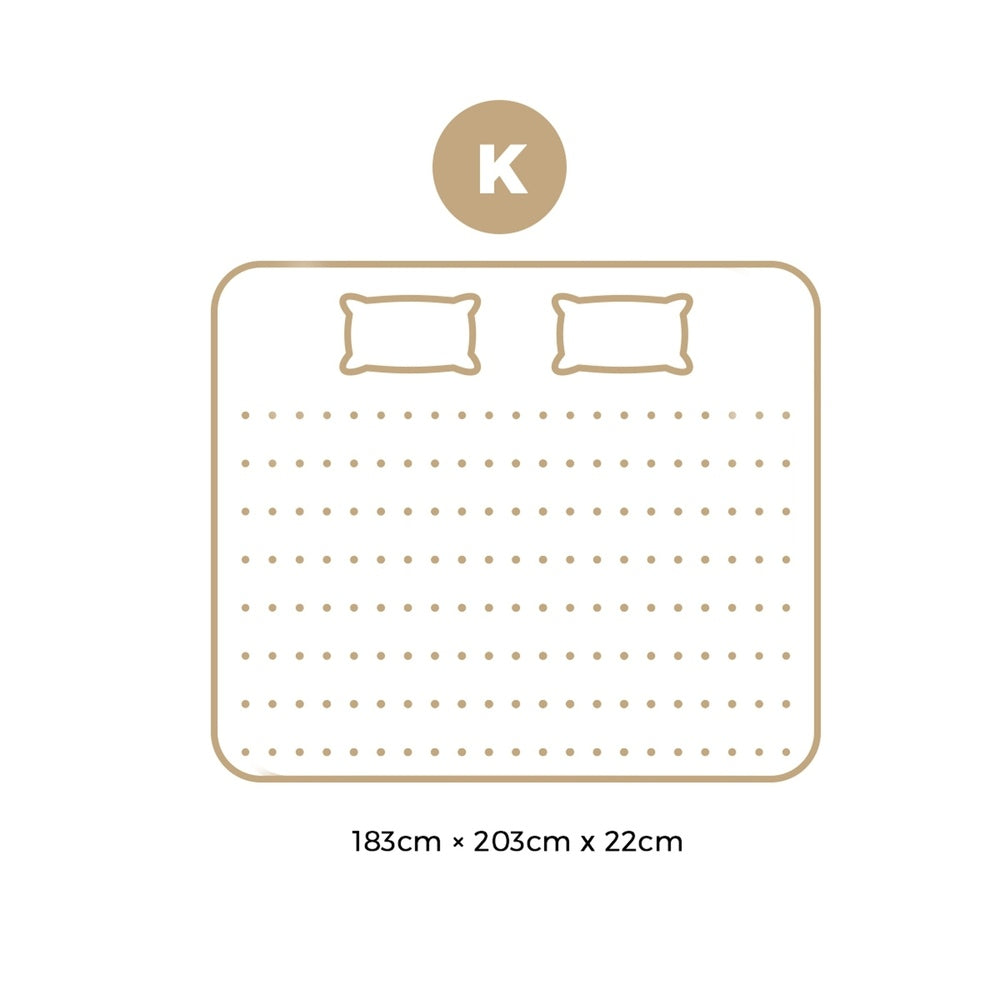 Bedra King Mattress 3D Mesh Fabric Foam Spring 22cm
