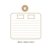 Bedra King Mattress 3D Mesh Fabric Foam Spring 22cm - 45-Degree Angle