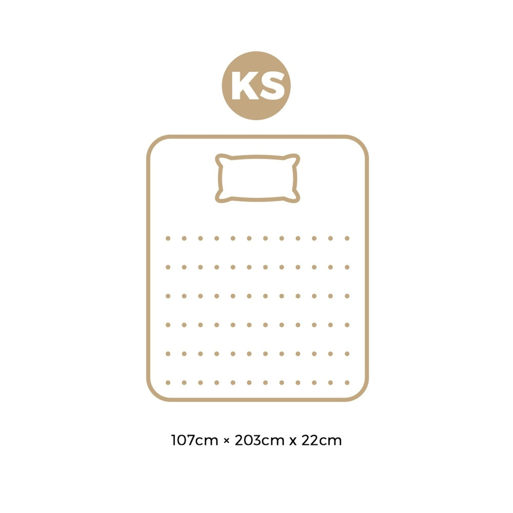 Bedra King Single Mattress 3D Mesh Fabric Foam Spring 22cm