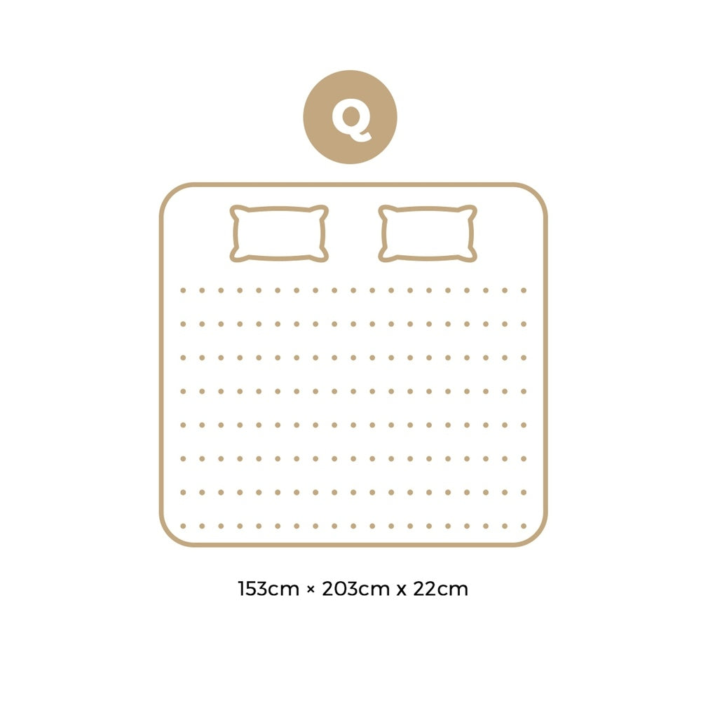 Bedra Queen Mattress 3D Mesh Fabric Foam Spring 22cm 7-zone
