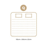 Bedra Queen Mattress 3D Mesh Fabric Foam Spring 22cm 7-zone - Close-Up Angle