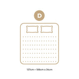 Bedra Double Mattress with Cool Gel Pocket Spring 34cm - Rear View