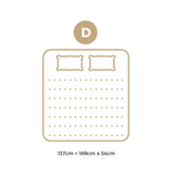 Bedra Latex Foam Double Mattress 9 Zone Pocket Spring 34cm - Top-Down View