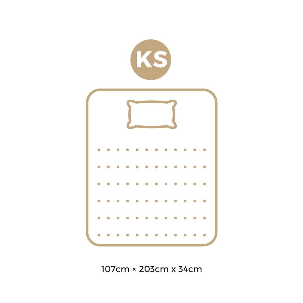 Bedra Latex Foam Mattress King Single 9-Zone Pocket Spring 34cm