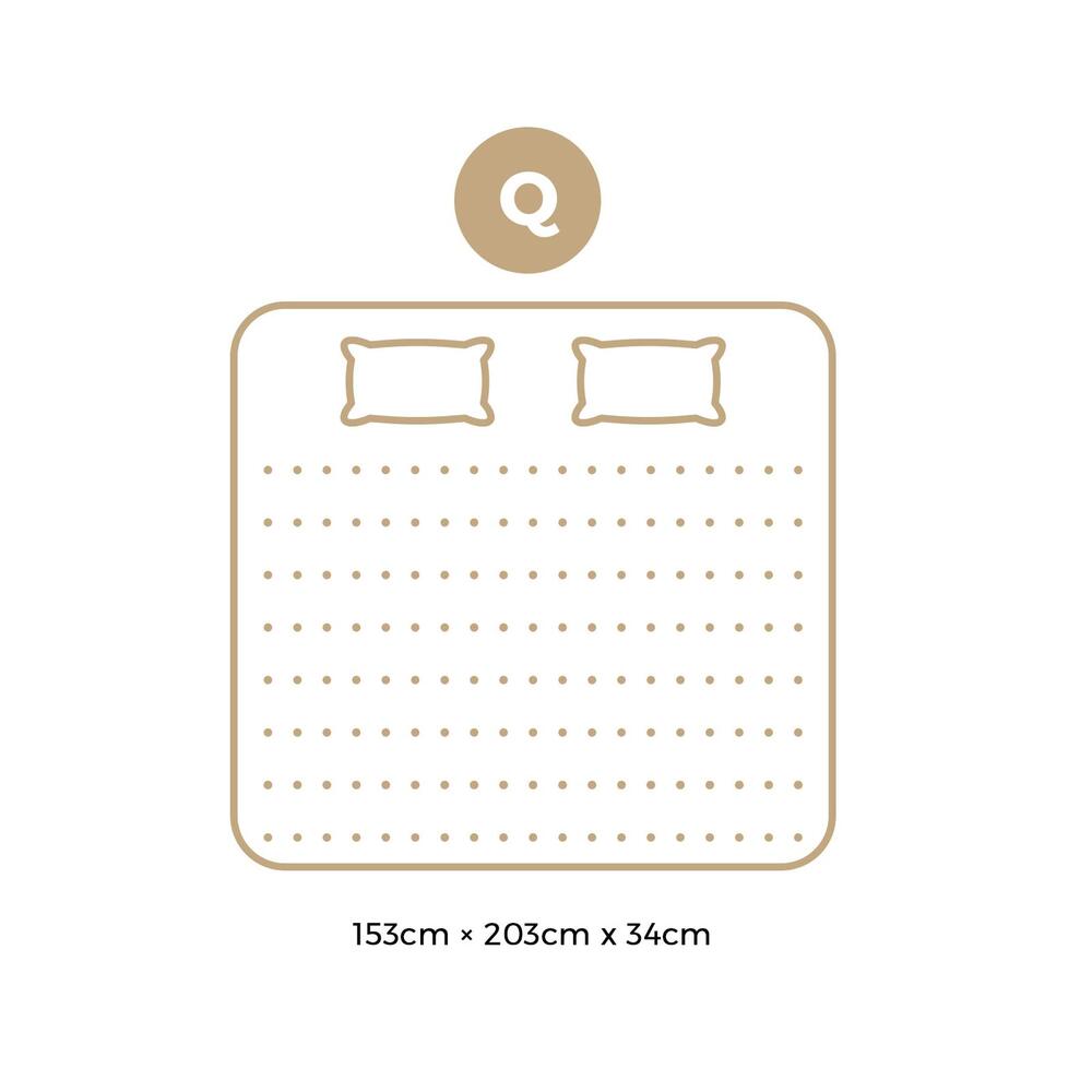 Bedra Latex Foam Queen Mattress 9 Zone Pocket Spring 34cm