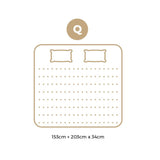 Bedra Latex Foam Queen Mattress 9 Zone Pocket Spring 34cm - Close-Up Angle
