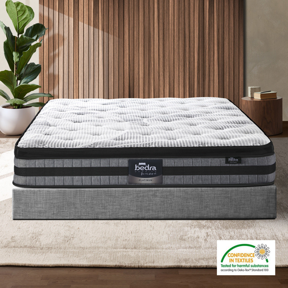 Bedra King Mattress Cool Gel Foam Bonnell Spring Pillow Top 22cm